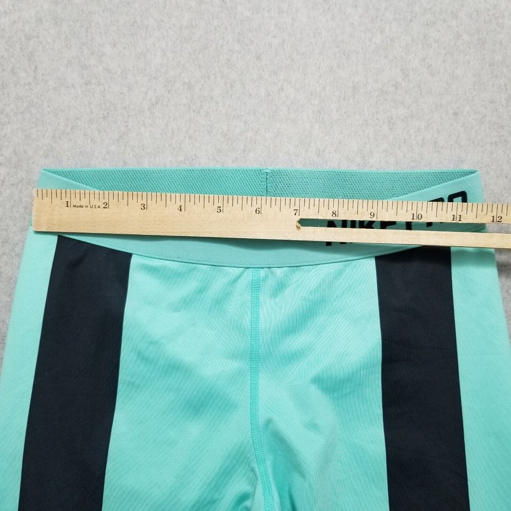 Nike Pro Sweatpants Womens Medium Green Elastic Dri Fit Cyan - Picture 6 of 10